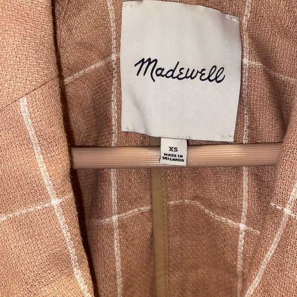 Madewell Tan Checkered Blazer - Picture 3 of 3